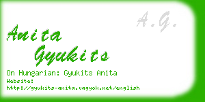 anita gyukits business card